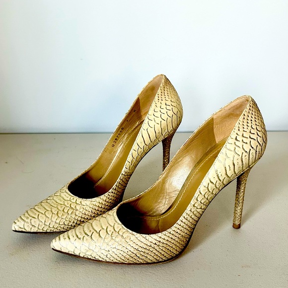 Stuart Weitzman Nouveau Python Pump Sz 7 - Picture 3 of 5